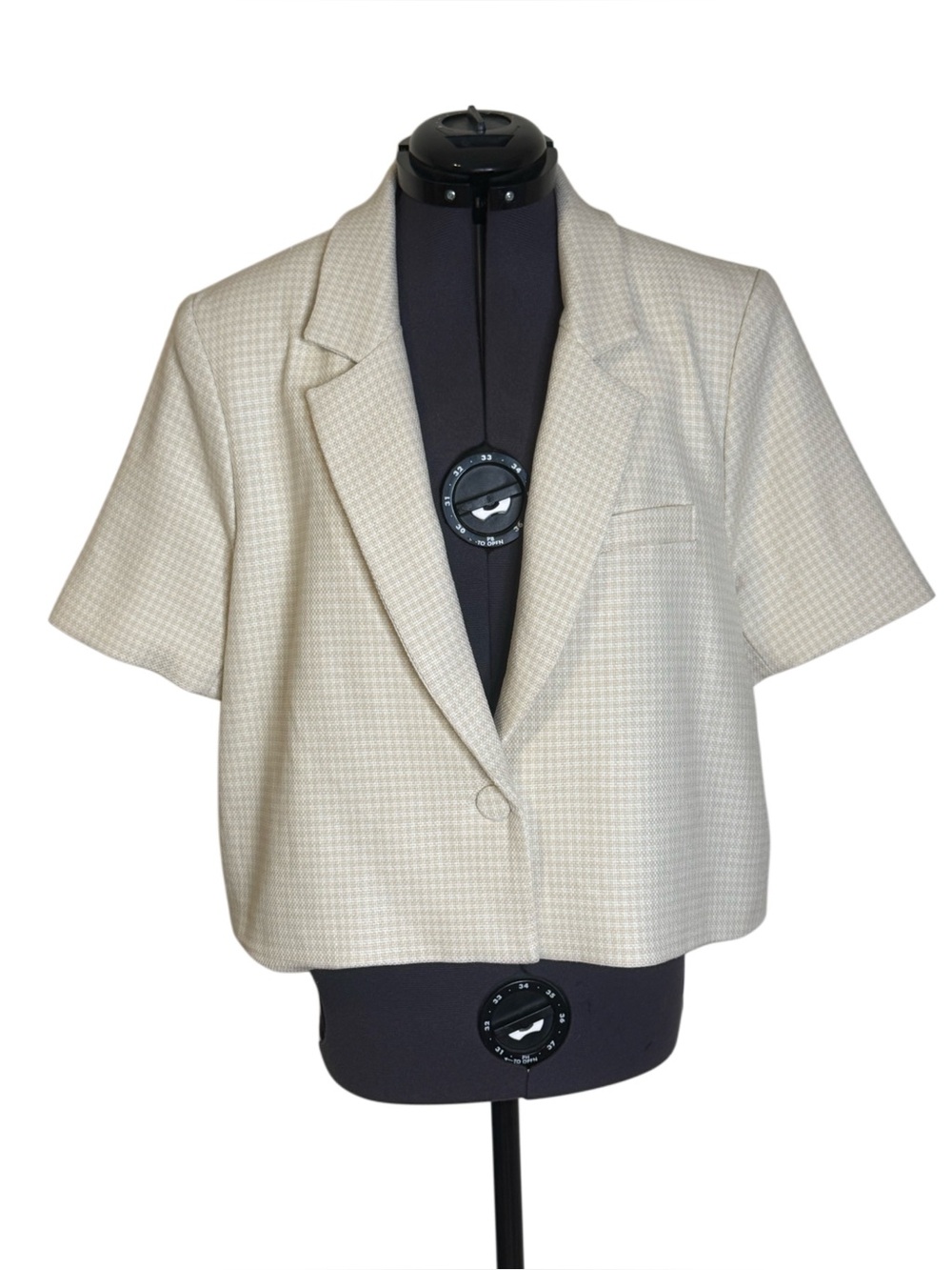 House of Harlow 1960 Houndstooth Short Sleeve Blazer